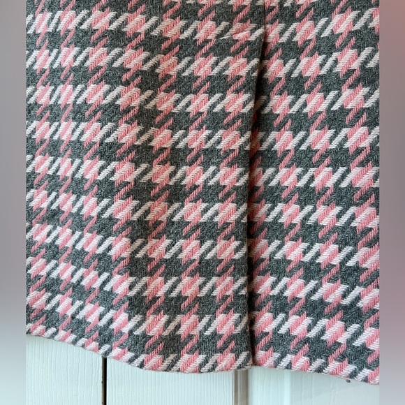Talbots Pink and Gray Wool Blend Houndstooth Pencil Skirt - size 6 - Picture 5 of 6